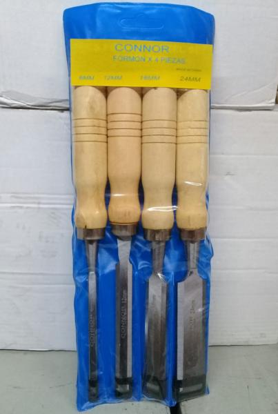 FORMÓN X 4 PIEZAS: 6, 10, 20 y 24 MM "CONNOR"