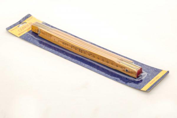 METRO MADERA "CONNOR" - "HOMOLOGADO" - PLEGABLE -C/BISAGRAS DE BRONCE - EN BLISTER